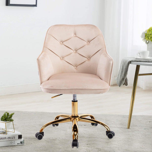 Velvet Swivel Shell Chair for Living Room ,Office chair ,Modern Leisure Arm Chair  Beige image