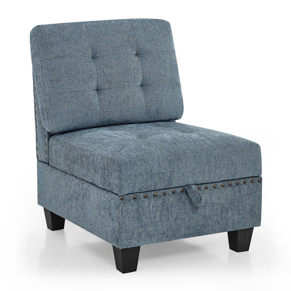 Single Chair  for Modular Sectional，Navy（26.5“x31.5”x36“） image