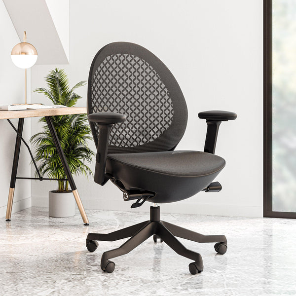 Techni Mobili Deco LUX Executive Office Chair, Black image