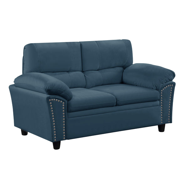 2-Seat Cloud Couch Loveseat sofa  for Living Room, Bedroom, Office, Blue image
