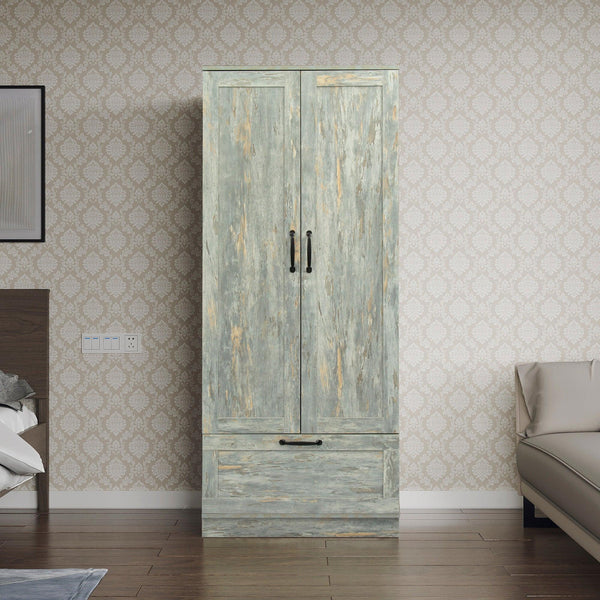 High wardrobe and kitchen cabinet with 2 doors,Grey image