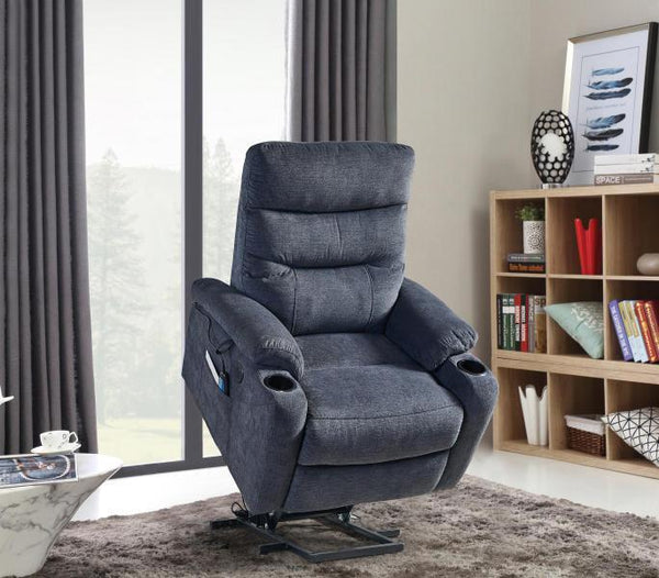 Electric Power Lift Recliner Chair  with Massage and Heat for Elderly, 3 Positions, 2 Side Pockets, Cup Holders, USB Charge Ports, High-end  Quality Cloth Power Reclining Chair For Living Room. image
