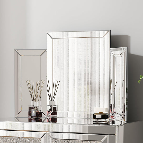 Dressing table mirror Trifold vanity mirror image