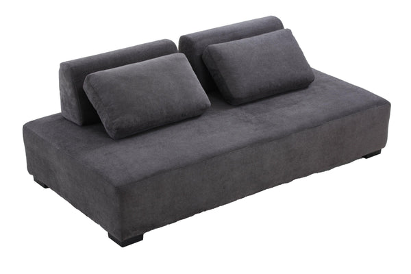 85.4'' Minimalist Sofa 3-Seater Couch for Apartment, Business Lounge, Waiting Area, Hotel Lobby Grey image