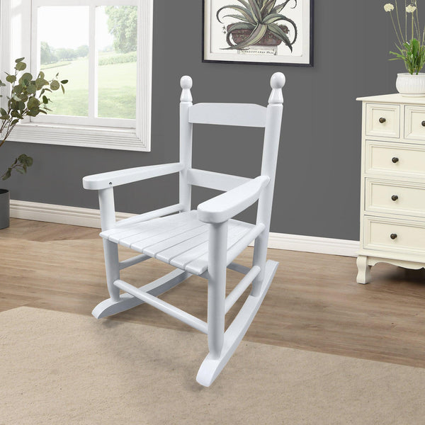Children's  rocking white chair- Indoor or Outdoor -Suitable for kids-Durable image