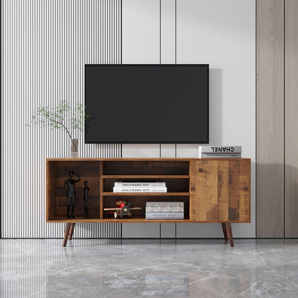 TV Stand Use in Living Room Furniture with 1Storage and 2 shelves Cabinet, high quality particle board,fir wood image