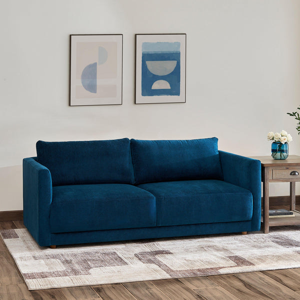 Italian quality Mid-century design 76-inch Sofa with back cushions image
