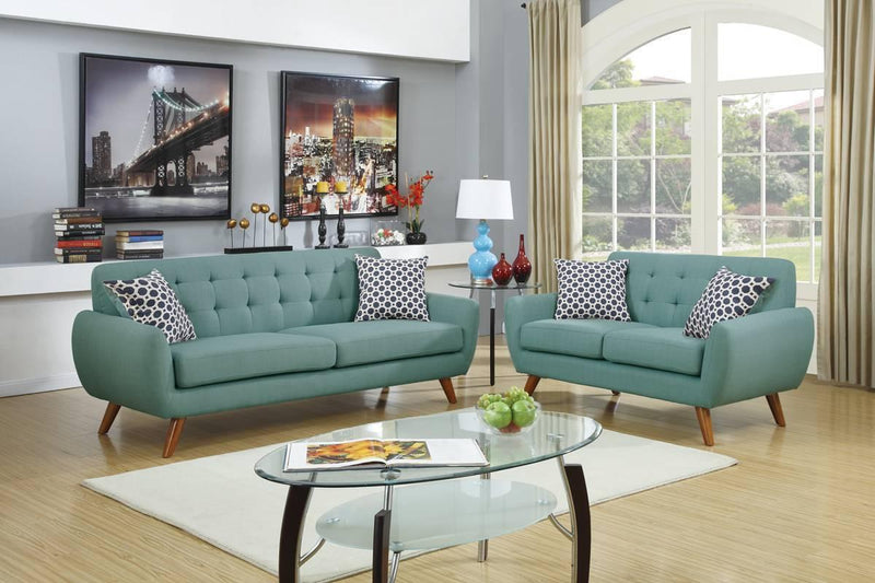 Tufted couch set sale