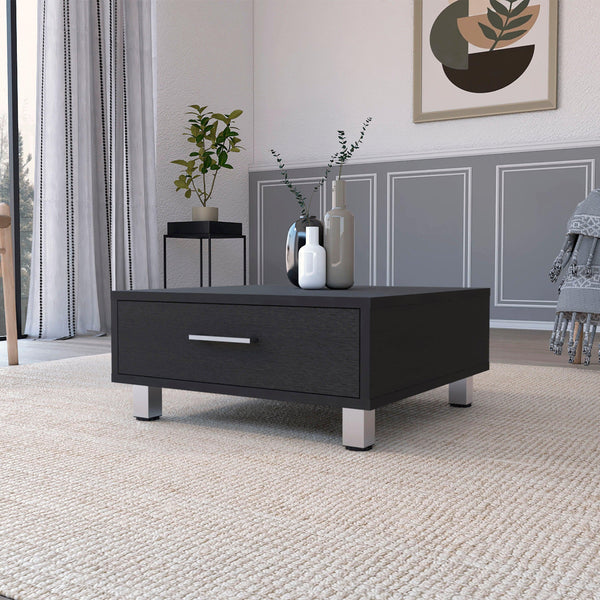 Lombard 1-Drawer Rectangle Coffee Table Black Wengue image