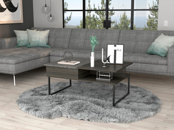 Squire 1-Shelf Lift Top  Coffee Table Carbon Espresso and Onyx image