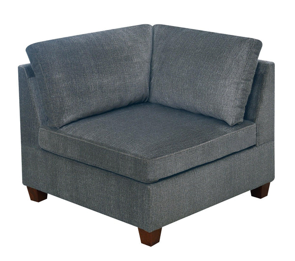1pc Corner wedge Grey Chenille Fabric Modular Corner wedge Sofa Living Room Furniture image