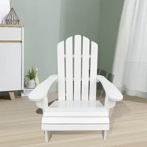 Outdoor or indoor Wood children Adirondack chair,white image
