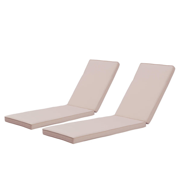 2PCS Set Outdoor Lounge Chair Cushion Replacement Patio Funiture Seat Cushion Chaise Lounge Cushion image