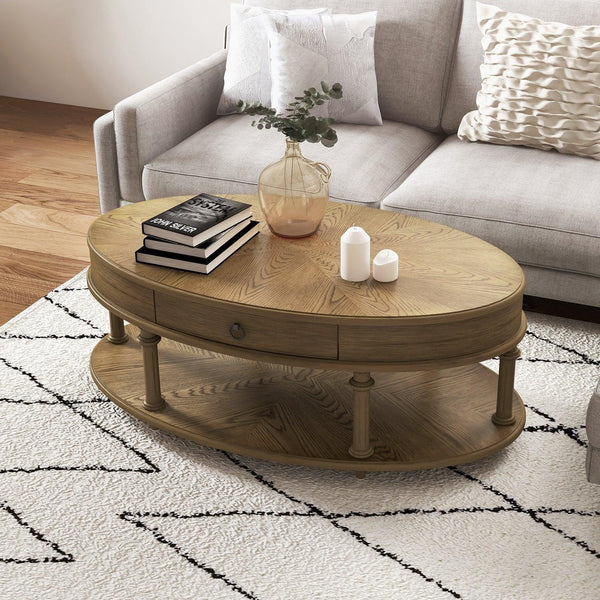 Pandion Coffee Table withStorage-NATURAL image