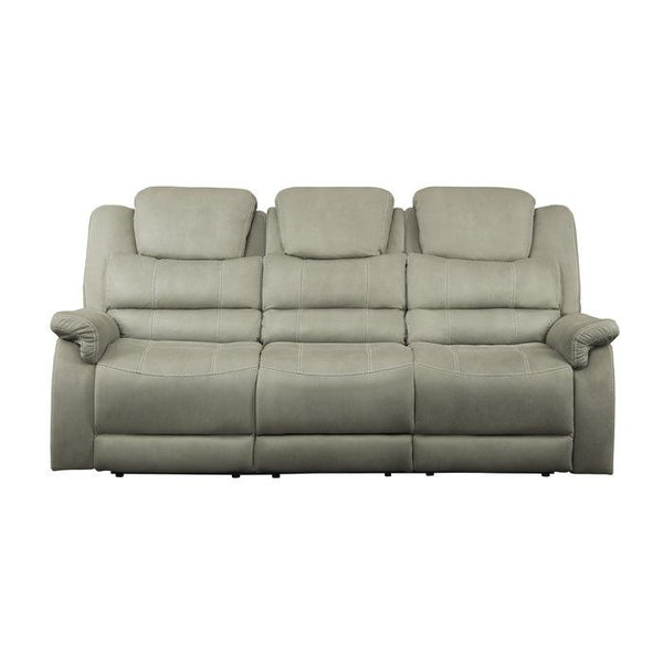 Homelegance Furniture Shola Double Reclining Sofa in Gray image
