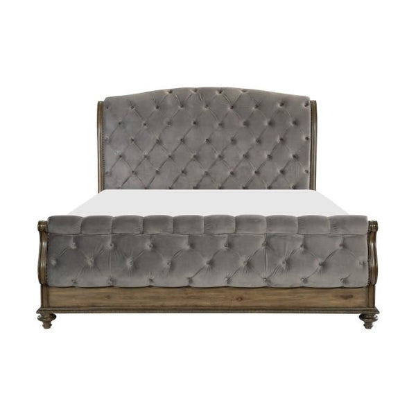 Homelegance Furniture Rachelle King Sleigh Bed in Weathered Pecan 1693K-1EK* image