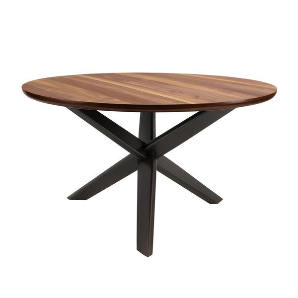 Homelegance Nelina Round Dining Table in Espresso & Natural 5597-53* image