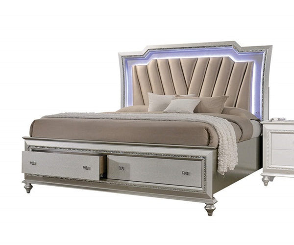Acme Furniture Kaitlyn Queen Storage Bed in Champagne image